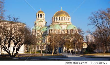 Grand Orthodox Cathedral of St. Alexander Nevsky in Sofia historic center Grand Orthodox Cathedral of St. Alexander Nevsky in Sofia historic center 129930977