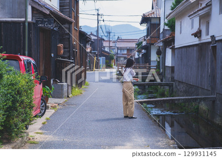 [Kurayoshi White-Walled Storehouses] A traditional Japanese landscape 129931145