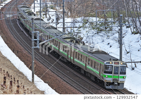 千歲線 上幌西里（信州） JR 北海道 721 系列 F-4204 編組（札幌）機場 129932547