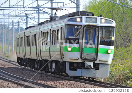 Chitose Line, Shimamatsu-Kitahiroshima, JR Hokkaido, 721 series, F-5 formation (Sapporo) 129932558