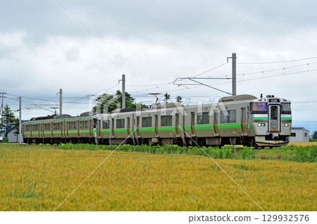 JR 北海道 733 系列 B-119 列車(札幌)運行於札幌沼津線上的石咩文與石漾當別之間 JR 北海道 733 系列 B-119 列車(札幌)運行於札幌沼津線上的石咩文與石漾當別之間 129932576