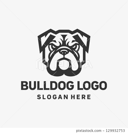 Stylish Bulldog Concept Logo Design Stylish Bulldog Concept Logo Design 129932753