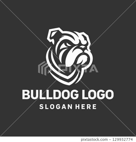 Creative Bulldog Face Logo Design Creative Bulldog Face Logo Design 129932774
