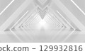Futuristic Minimalist Interior with Geometric Design 129932816