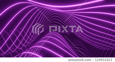Vibrant Abstract Purple Wave Background 129932821