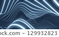 Futuristic Glowing Wavy Lines Background 129932823