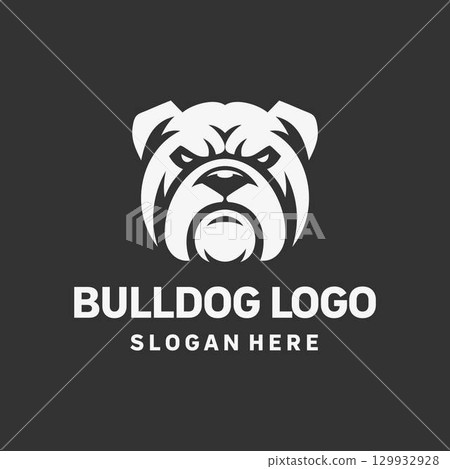 Bold Bulldog Crest Logo Design 129932928