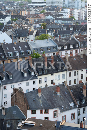 Residential Buildings in Frankfurt City. Aerial View. Hesse, Germany 129933257