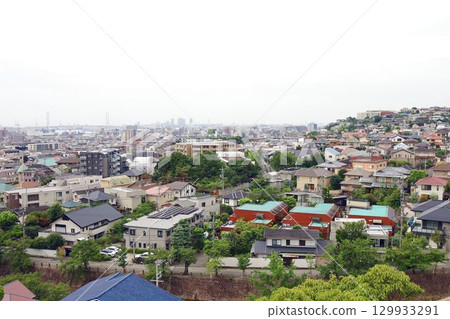 Photographed from a high vantage point, mainly in the southern direction of Ashiya City, Hyogo Prefecture 129933291