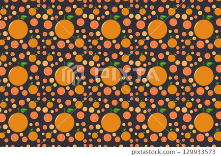 Orange fruit pattern 129933573