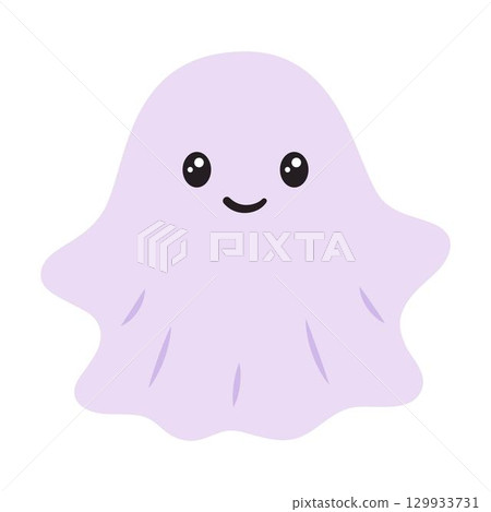 cartoon ghost isolated, flat style cartoon ghost isolated, flat style 129933731