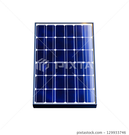 High-Quality Solar Panel with Blue Cells for Renewable Energy Production and Sustainability 129933746