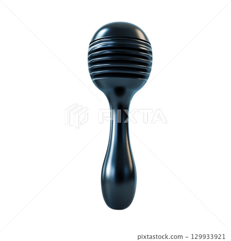 Stylish Black Wood Maraca Instrument for Musical Performance and Creative Play in Studio 129933921