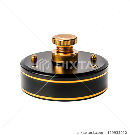 Stylish Black and Gold Photography Accessory with Button for Camera Equipment Stability 129933930