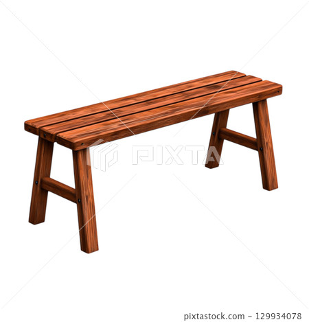 Wooden Bench for Outdoor Use, Perfect for Gardens, Parks, and Backyards, Rustic Charm 129934078