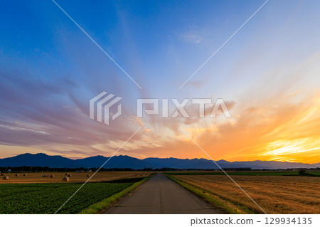 A sunset A sunset 129934135