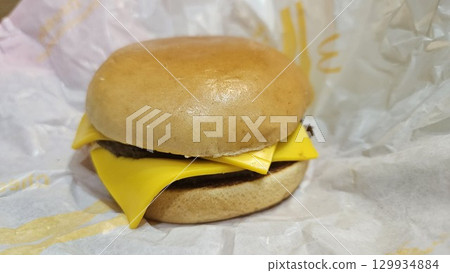 This is a double cheeseburger. This is a double cheeseburger. 129934884