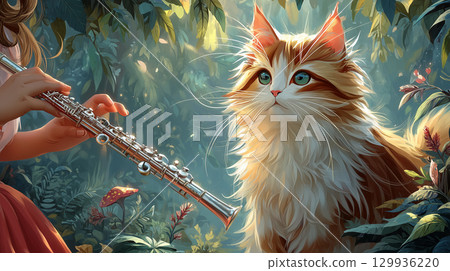 Cat - Healing & Cute Illustration 129936220