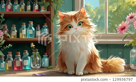 貓咪 - 治癒係可愛插畫 貓咪 - 治癒係可愛插畫 129936797