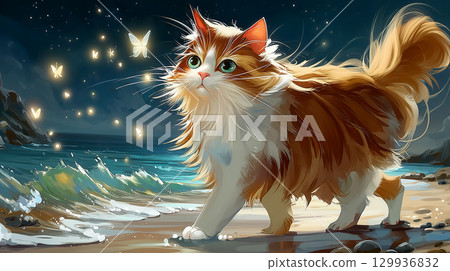 貓咪 - 治癒係可愛插畫 129936832