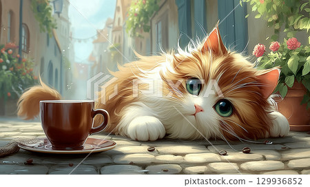 貓咪 - 治癒係可愛插畫 129936852