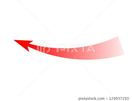 Dynamic curve arrow depicting aggressive movement and strategic attack in combat scenarios Dynamic curve arrow depicting aggressive movement and strategic attack in combat scenarios 129937293