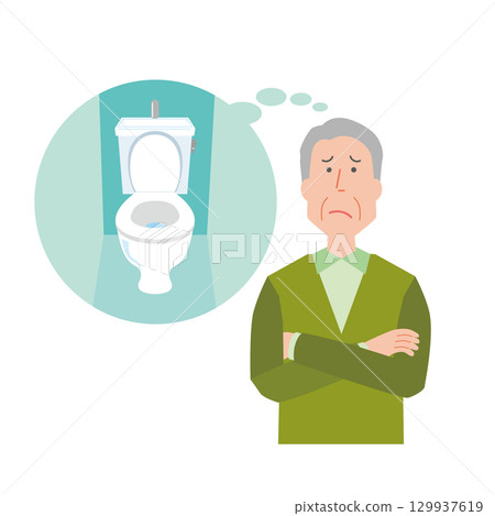 老人如廁困難 老人如廁困難 129937619