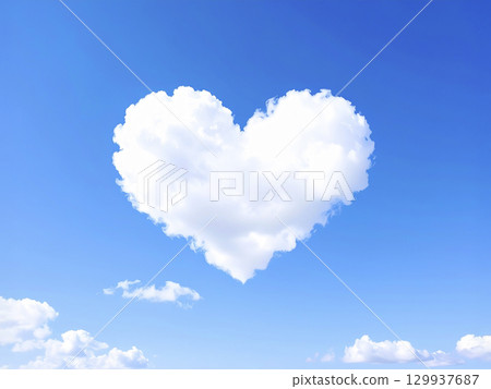 心形白雲 AI 生成的影像 心形白雲 AI 生成的影像 129937687