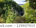 Zengoro Falls in Norikura Highlands, seen from the viewing platform 129937915