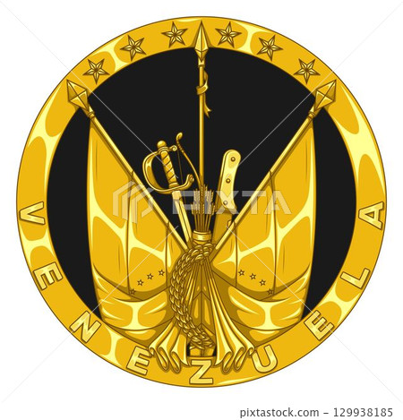 Logo with flag of the republic of Venezuela 129938185
