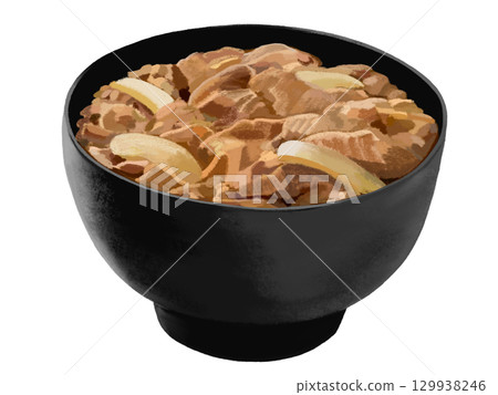 牛肉蓋飯（黑碗） 129938246