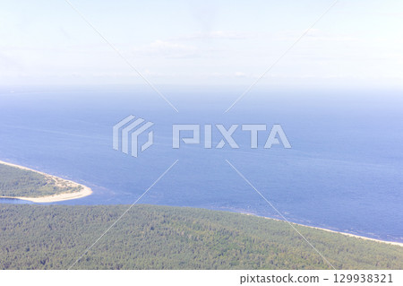 Aerial view of the Gulf of Riga in Latvia, Europe 129938321