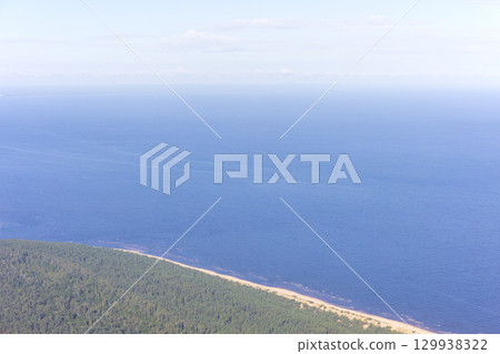 歐洲拉脫維亞裡加灣的鳥瞰圖 129938322