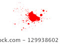 red watercolor brush dropped splatter splash artistic grunge style 129938602