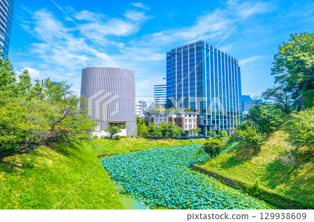 Tokyo cityscape in Japan: View of Showakan and Kudan Kaikan Terrace in front of Kudanshita Station... We must not forget that tragedy = 21st 129938609
