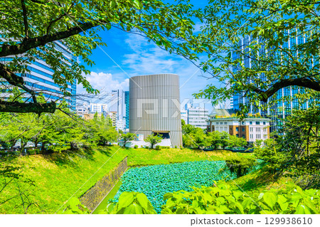 Tokyo cityscape in Japan: View of Showakan and Kudan Kaikan Terrace in front of Kudanshita Station... We must not forget that tragedy = 21st 129938610