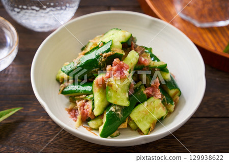 Plum Cucumber | Seared cucumber with plum paste 129938622