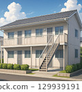 Apartment house with plants 129939191