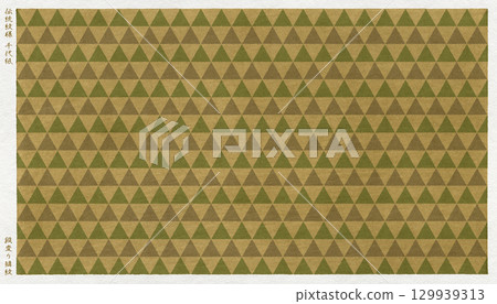 Chiyogami paper made of washi paper with the traditional Japanese "uroko" crest in a print style Chiyogami paper made of washi paper with the traditional Japanese "uroko" crest in a print style 129939313