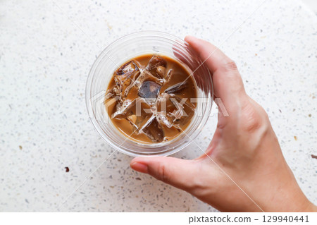 iced coffee , iced latte coffee or iced mocha coffee 129940441