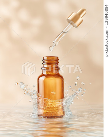 奢華形象油精華與水濺 129940884