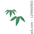 插畫素材：吉祥竹葉 129940903