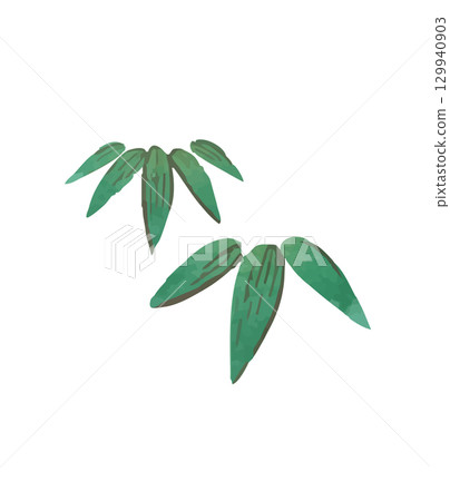 插畫素材：吉祥竹葉 129940903