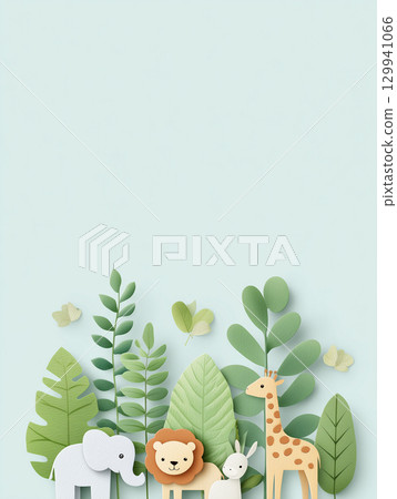 自然與動物紙工藝 129941066