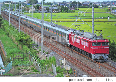 Tohoku Main Line, Kurihashi-Higashiwashimiya, JR East, EF81-133 (Tabata) + E26 series (Oku), Cassiopeia, out of service Tohoku Main Line, Kurihashi-Higashiwashimiya, JR East, EF81-133 (Tabata) + E26 series (Oku), Cassiopeia, out of service 129941109
