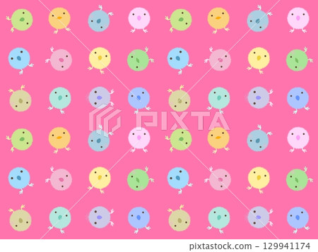 Chick seamless pattern E-2' Chick seamless pattern E-2' 129941174