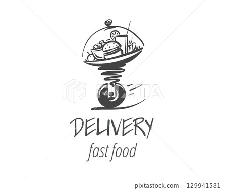 Vector icon for fast food delivery 129941581