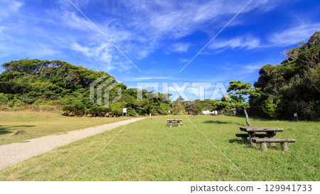 湘南三浦半島荒崎公園的夏天 129941733