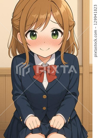 Embarrassed high school girl 129941823