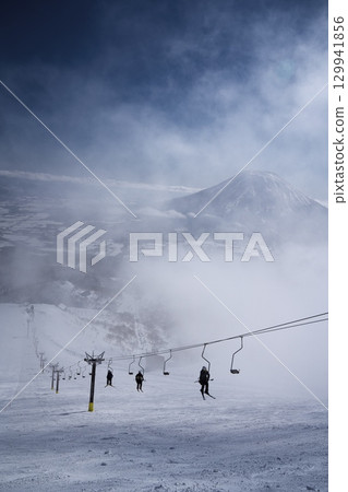 Niseko Tokyu Grand Hirafu King Lift No. 4 and Mt. Yotei 129941856